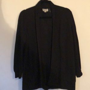 REPEAT BLACK OPEN CARDI WITH POCKETS